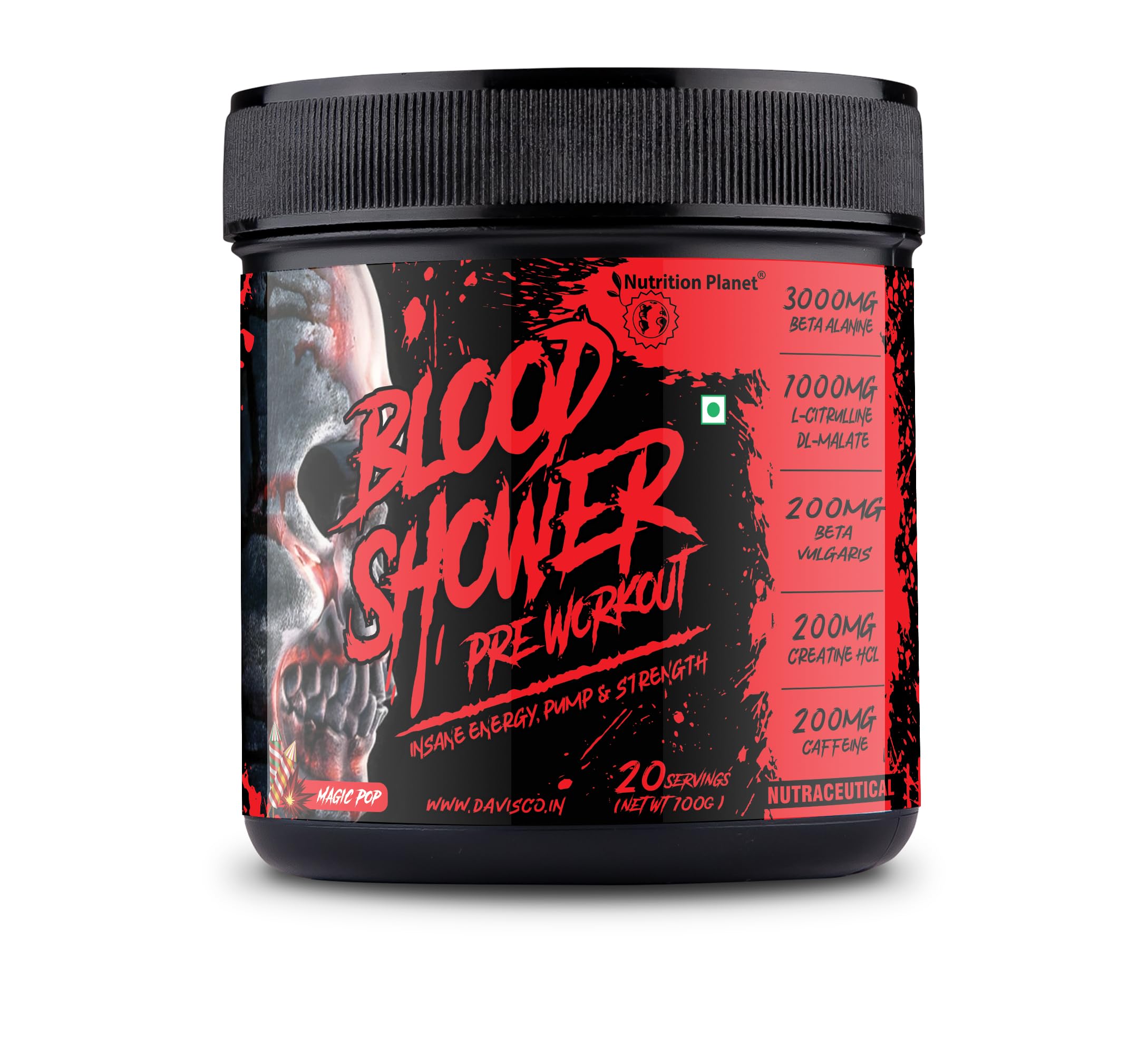 Nutrition Planet Blood Shower Pre Workout (100g - Cola, 20 Servings) — Amazon image 6