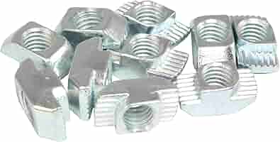 Dadi A T-Scanalatura 50 Pezzi - EU30-M6*16.5*8, Acciaio Zincato, Per Profili Alluminio - Foto 2