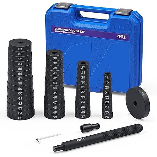 Orion Motor Tech 52-in-1 Custom Bushing Driver Tool Set and Transmission Wheel Axle Bearing Race Seal Installer Remover, Bush Removal Puller Bearing Press Tool Kit