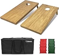 Vista 102 de GoSports 4 ft x 2 ft Regulation Size Wooden Cornhole Boards Set with Light Brown Finish - Includes Carrying Case and Bean Bags