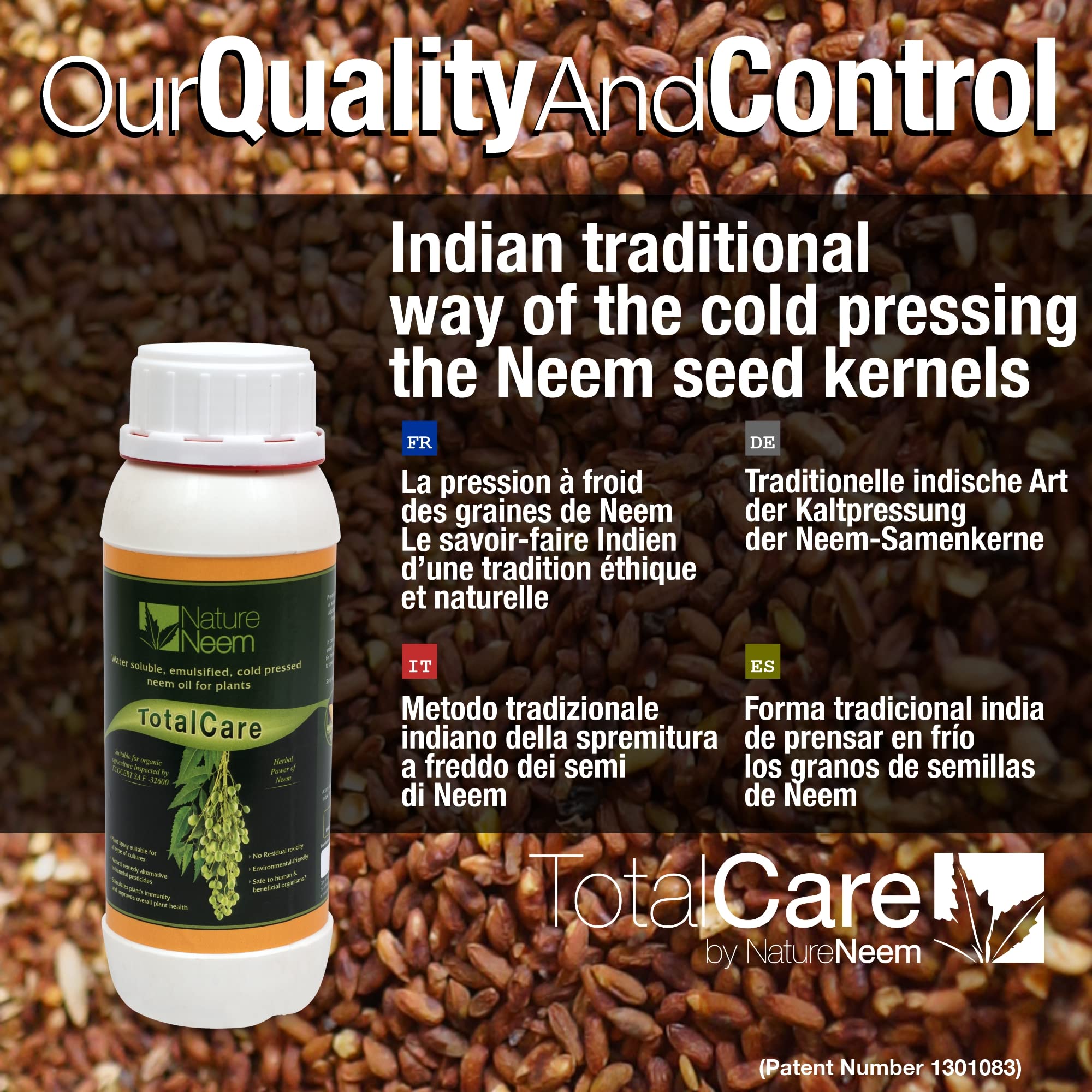 Huile de neem hydrosoluble pour plants - 500 ml