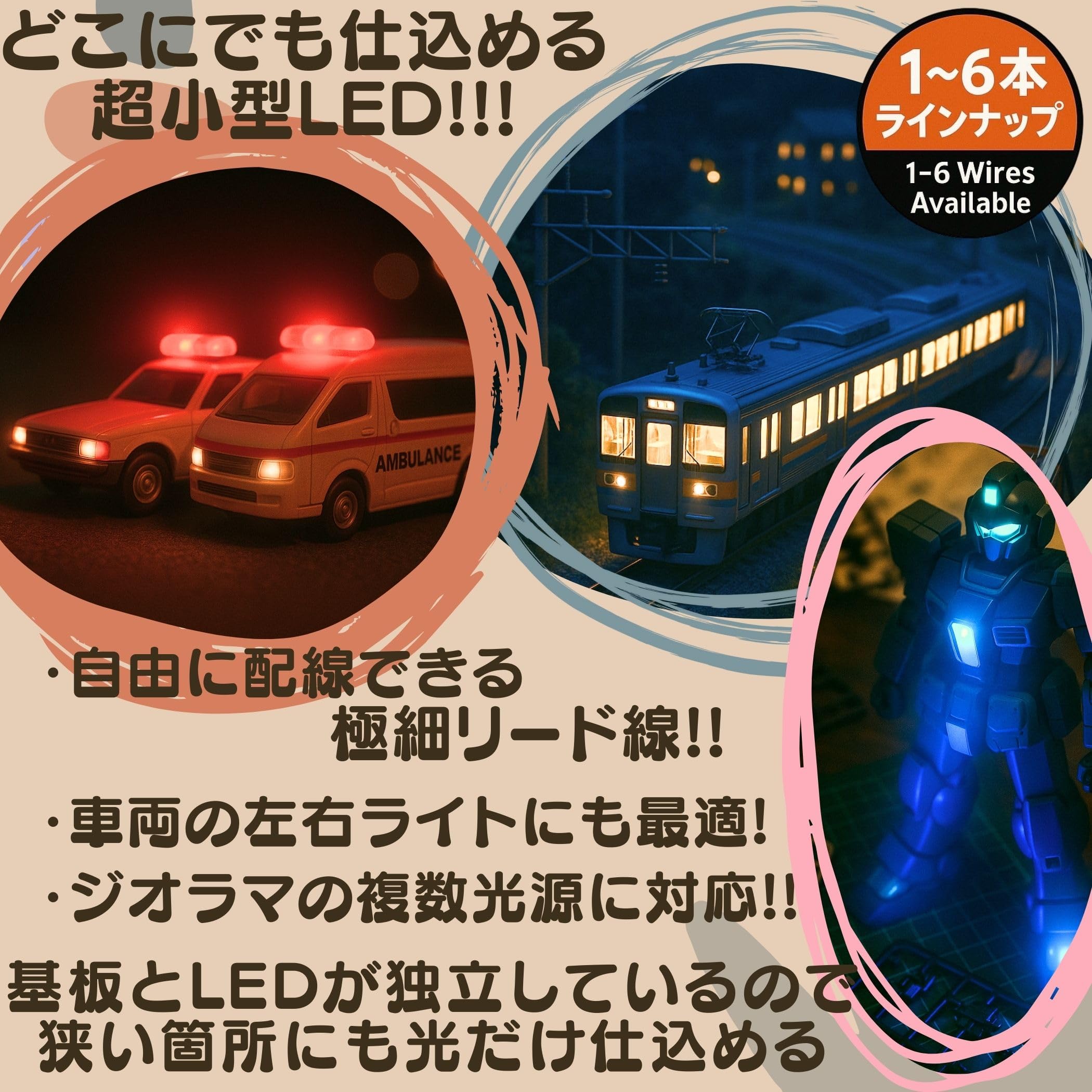 Amazon | Lezalic LED 電飾 リード線 4本 磁気スイッチ 4個セット 点灯