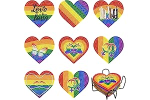 EVECLIOO Pride Month DIY Diamond Coasters