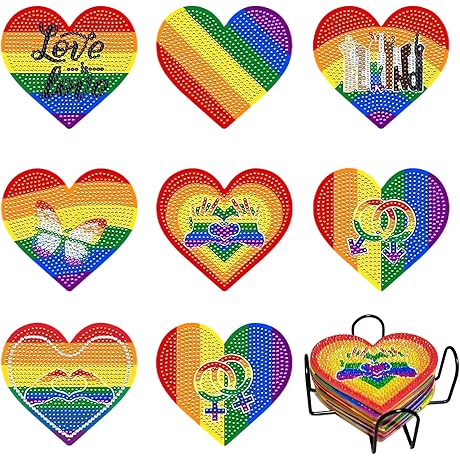 EVECLIOO Pride Month DIY Diamond Coasters