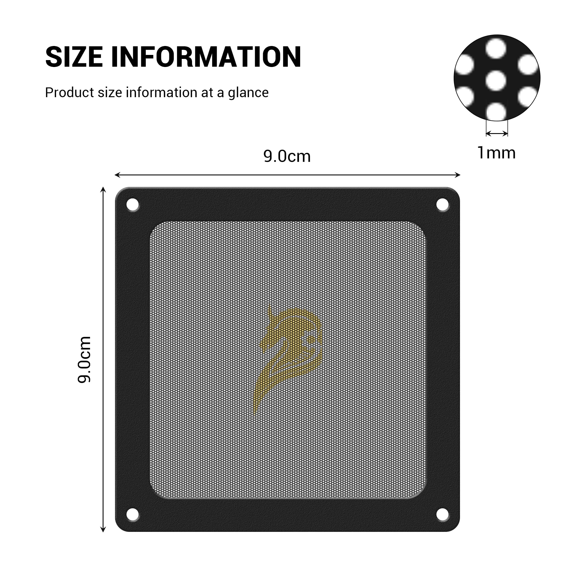 Filtro Antipolvere Magnetico PC 120mm | 2 Pezzi Nero Per Ventole - Foto 2