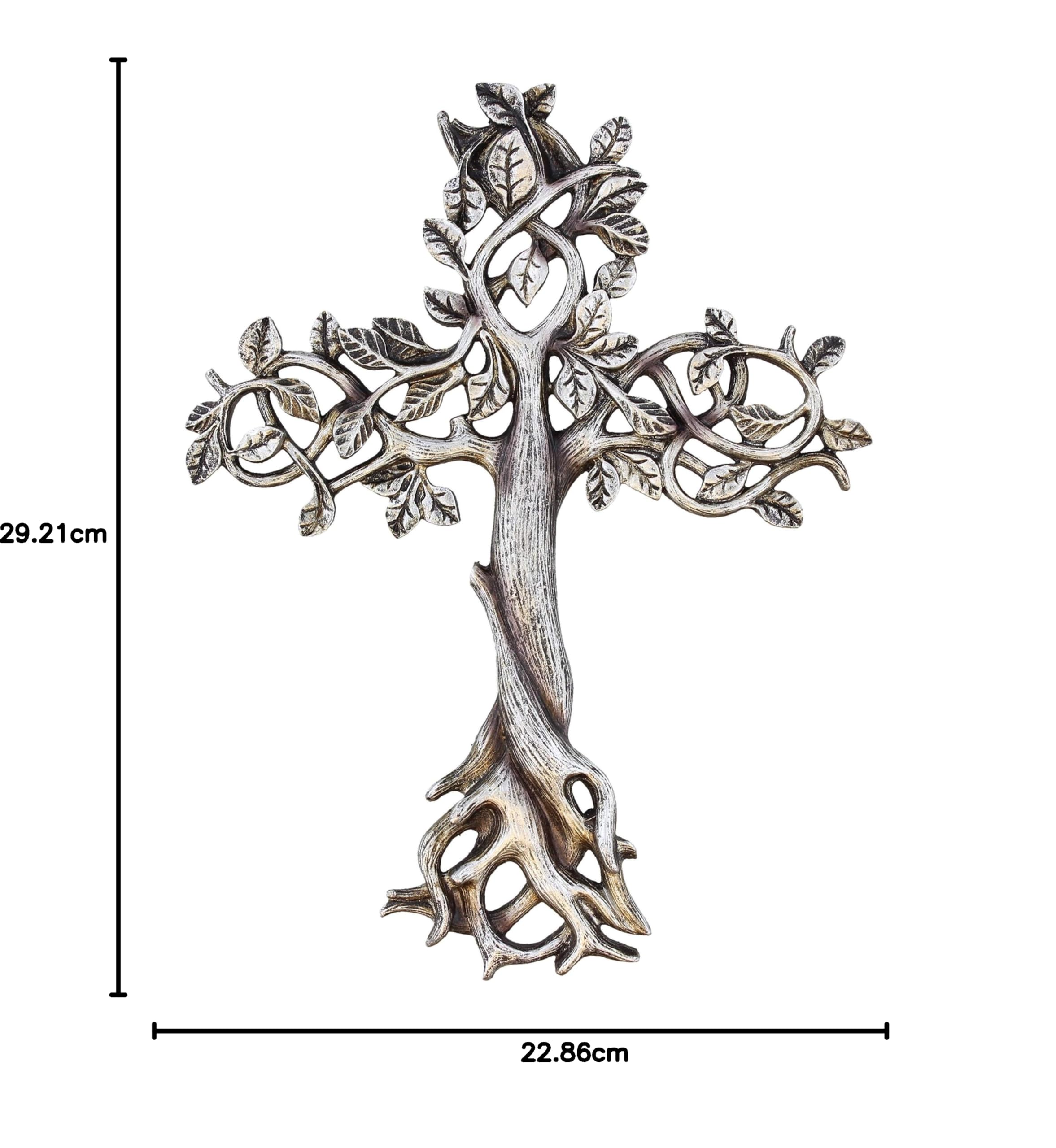 現物投資 Vintage RCR  Crystal Rock 置物 Old River Outdoors Tree of Life Wall Cross 11 1/2