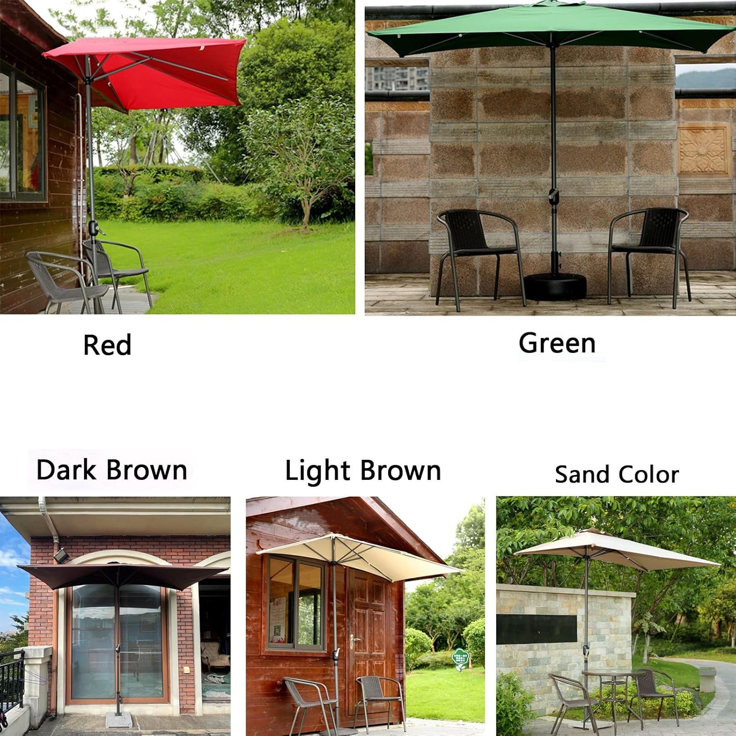 LSLYTQ Half Rectangular Parasol Umbrella for Garden - Patio Umbrellas - Rainproof/Sun Protection - Outdoor Sun Shade Sails Awnings Canopy, for Wall Balcony, Door, Window, Backyard good