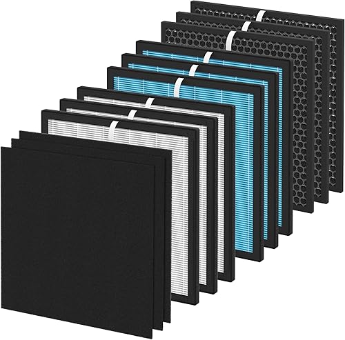 Juego de 3 filtros de repuesto compatibles con Okaysou Airmax 10L Pro y Aiibot-A300 purificador de filtro de aire, sistema de filtro de 5 etapas de
