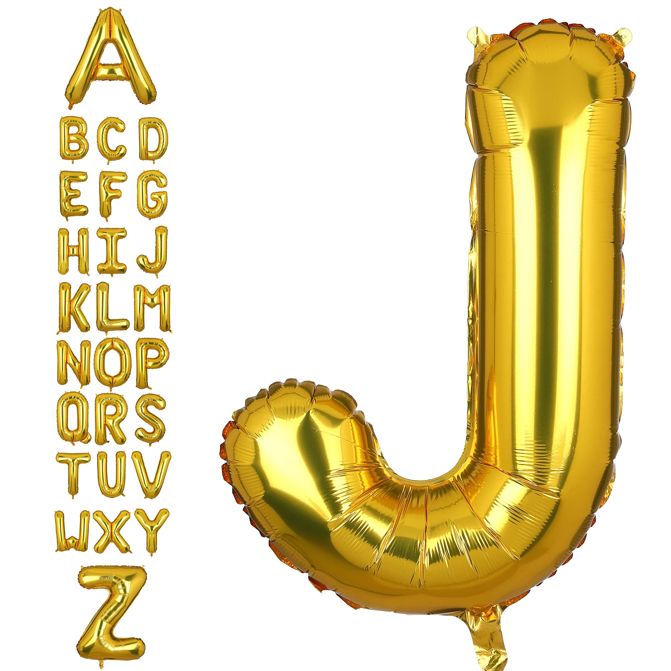 40 Inch Large Gold Letter J Foil Helium Balloons Big Single Mylar Balloon Birthday Party Decoration Supply (Gold J) — image 1