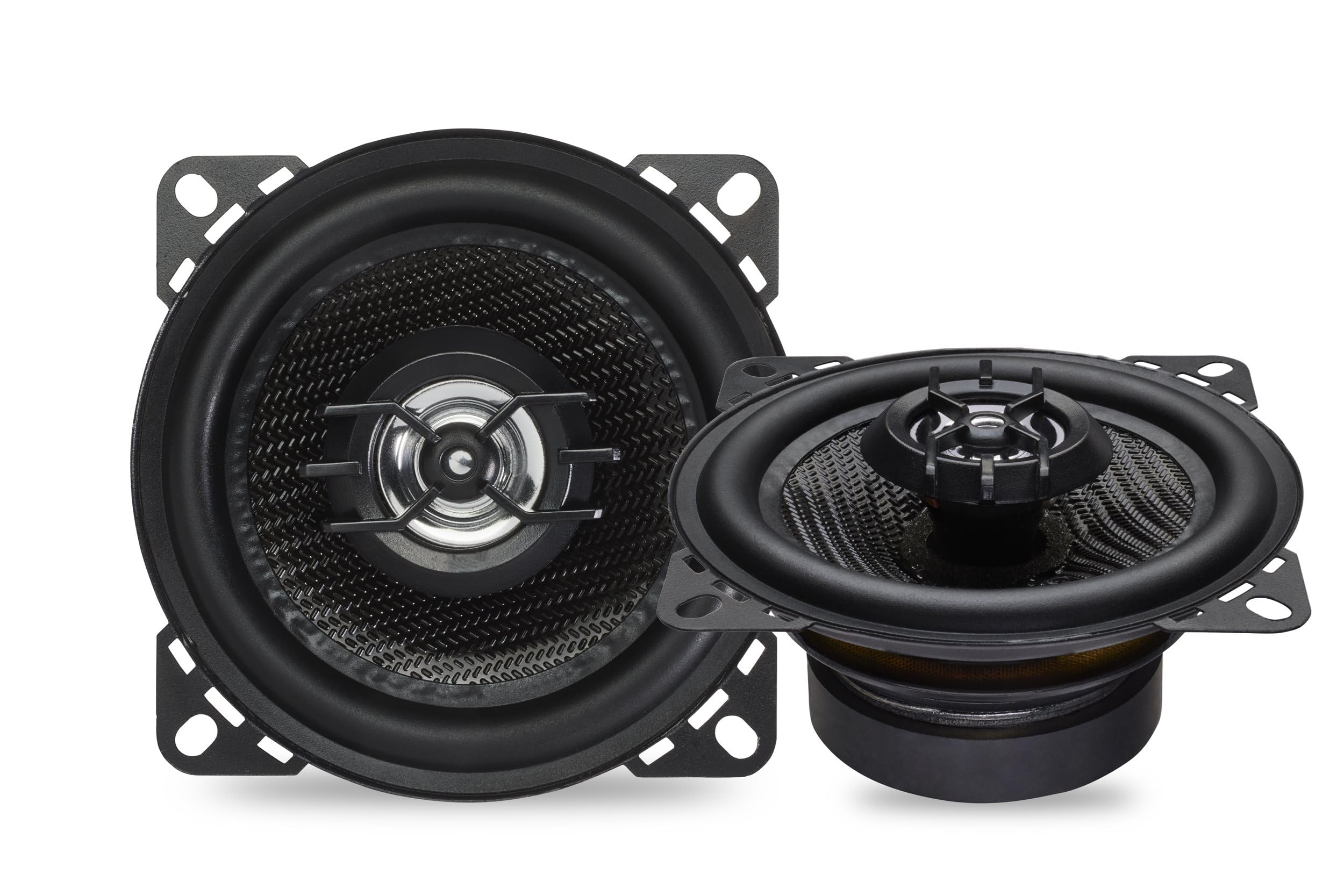 Caliber Haut Parleur Voiture - 2X Enceinte Voiture 80W - Haut Parleur coaxial 3 Voies - Noir - 10 cm - 30 mm Tweeters
