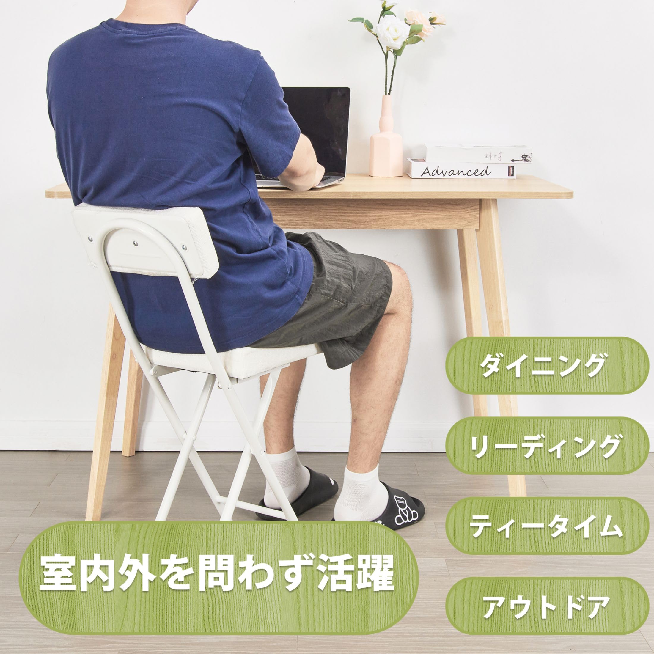Amazon｜VECELO 折りたたみチェア ファブリック パイプ椅子 [2脚