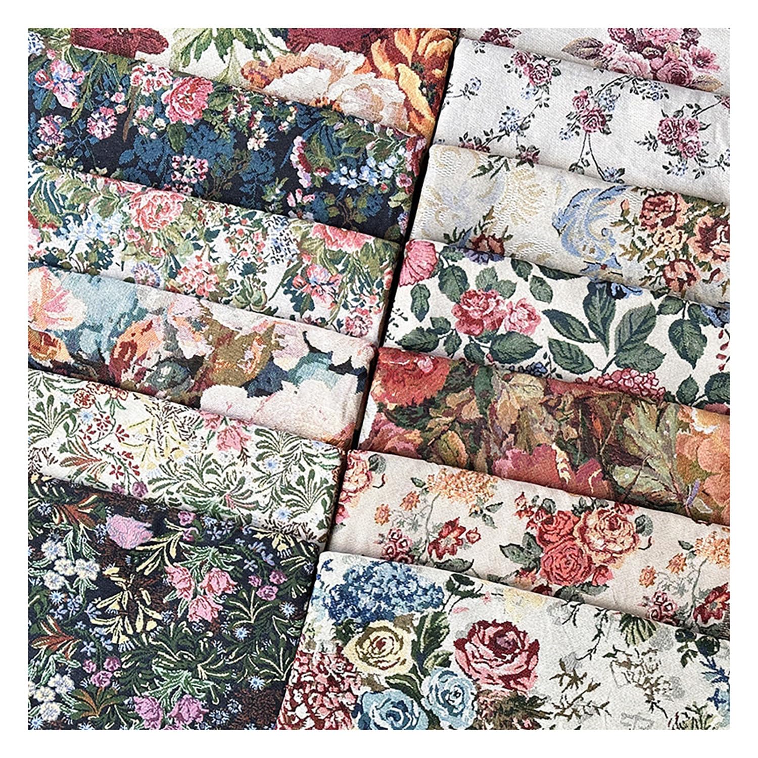 Tkanina bawełniana z nadrukiem kwiatowym, towar sprzedawany na metry, materiał do szycia, materiał dekoracyjny w stylu vintage, kwiaty, bawełna, materiał na meble z nadrukiem kwiatowym