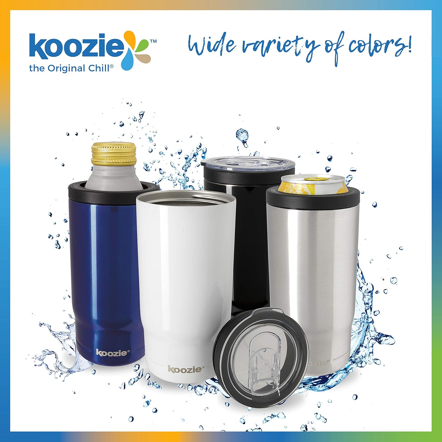 Buy KOOZIE® Stainless Steel Triple 3in1 Can Cooler, Bottle or Tumbler