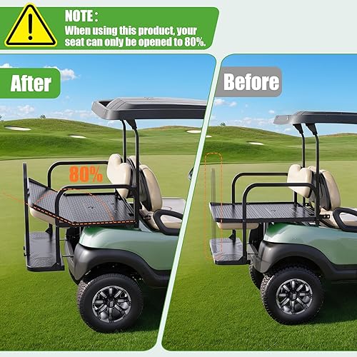 Miniatura 3 de 10L0L Barra de seguridad universal para asiento trasero de carrito de golf, compatible con Club Car EZGO, barra de agarre para asiento trasero de