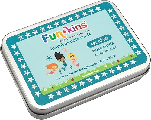 Funkins - Fiambrera escolar para niños, divertidas tarjetas para inspiración, motivación, afirmaciones positivas y amor de padres a niños, sin