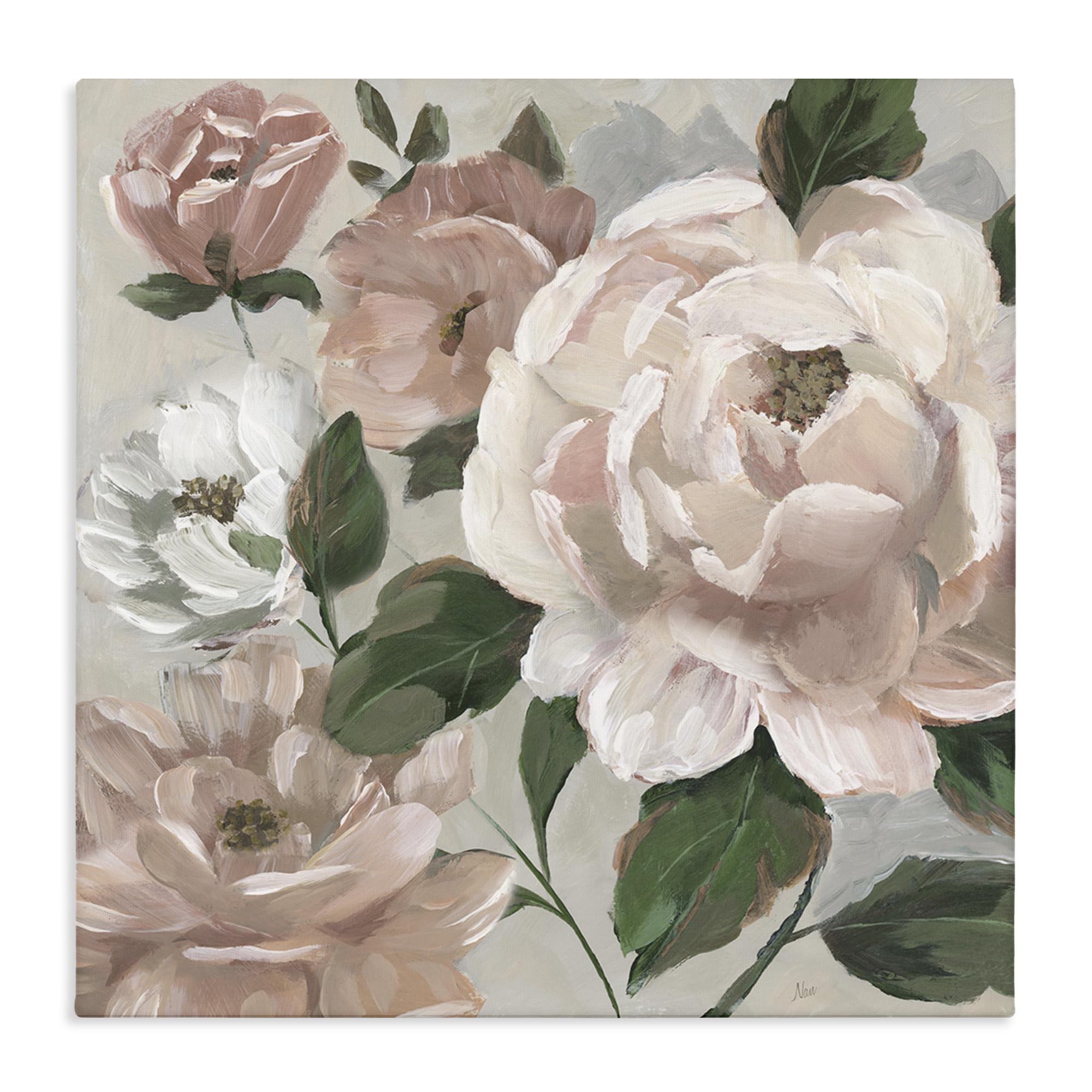 Stupell Industries Unframed Delicate Blush Peonies, 30 X 30 Inch Canvas Wall Art