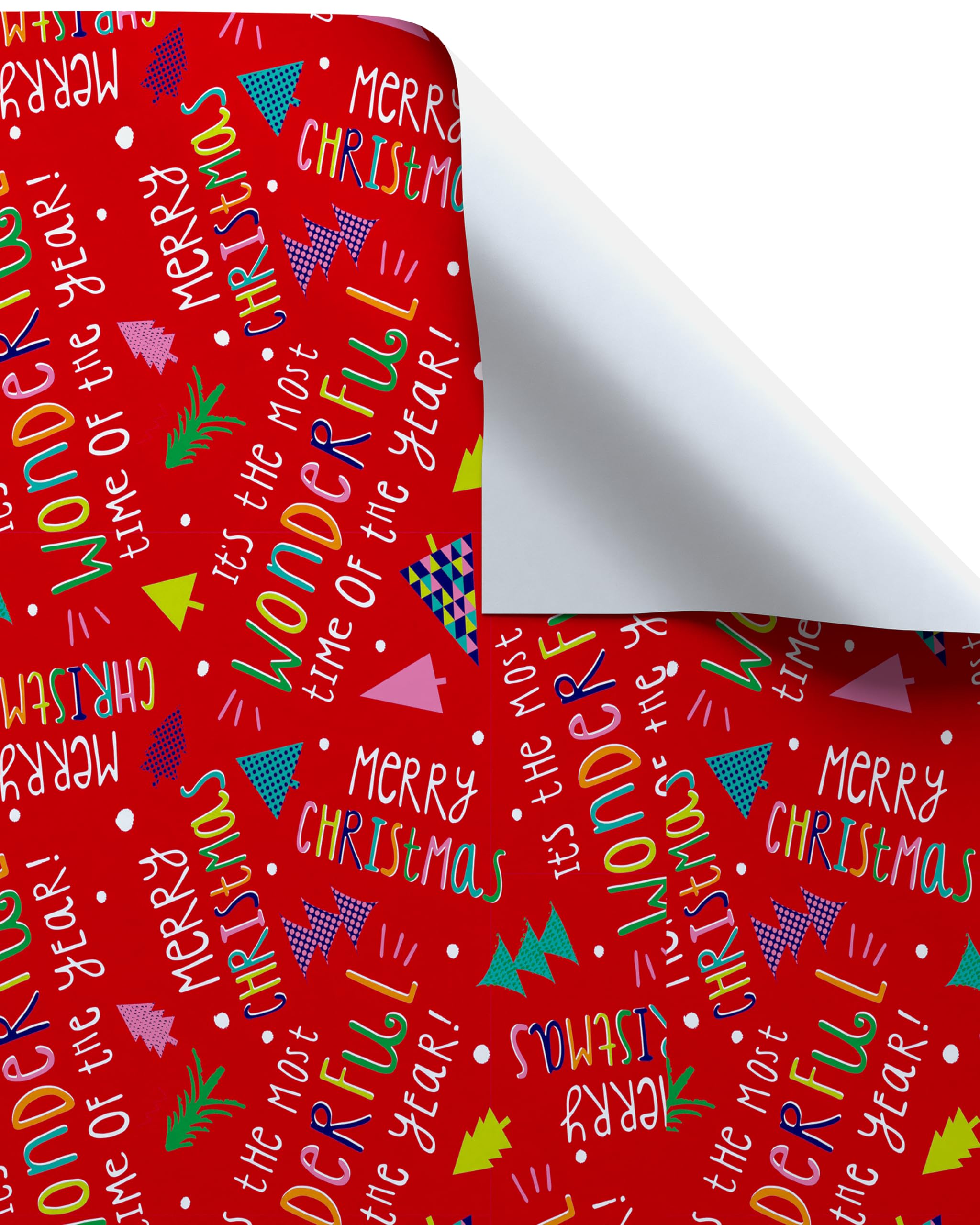 UK Greetings Multipack of 3 Christmas Roll Wraps (3m each) for Him/Her/Friend - Cute Design - (9m total), 1 roll (Pack of 3) - Image 4