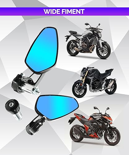 Miniatura 6 de Espejos de motocicleta, espejos de doble toma, espejos de extremo de barra de motocicleta, accesorios de automóvil, espejos de motocicleta para