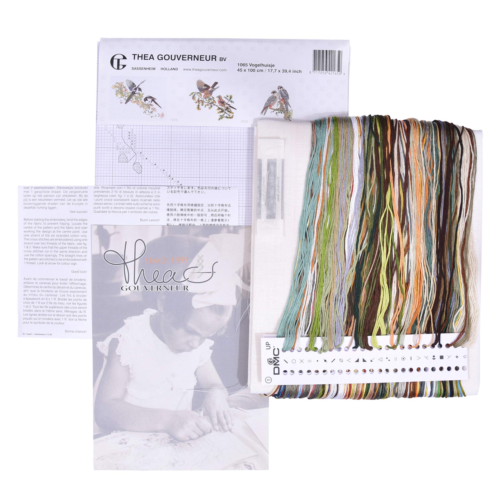 Thea Gouverneur - Kit Punto Croce Contato - Uccello - Aida - 18 Conteggi - Per adulti - 1065A