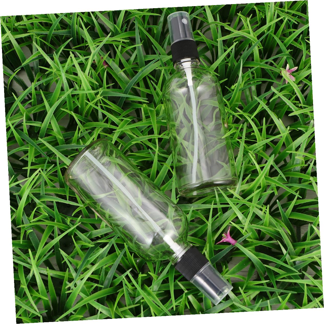 Anneome 6 Stück Transparente Glas Sprühflaschen mit Feinem Nebel Nachfüllbare Parfümzerstäuber Leichte Reiseflaschen mit Schwarzem Sprühkopf für Make up Aromatherapie Camping