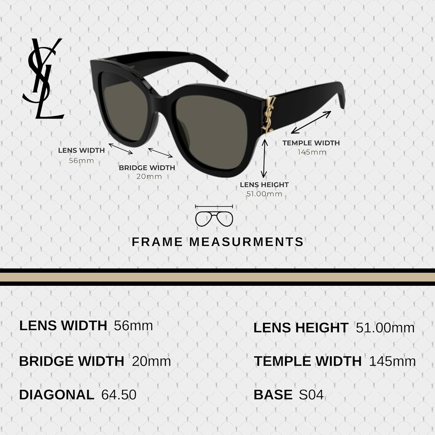 SAINT LAURENT SL M95/F Square shape Sunglasses + Bundle with eSHADES Luxury Eyewear Kit - Image 6