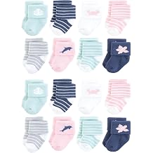 Hudson Baby Unisex Baby Cotton Rich Baby Terry Socks 16-Pack
