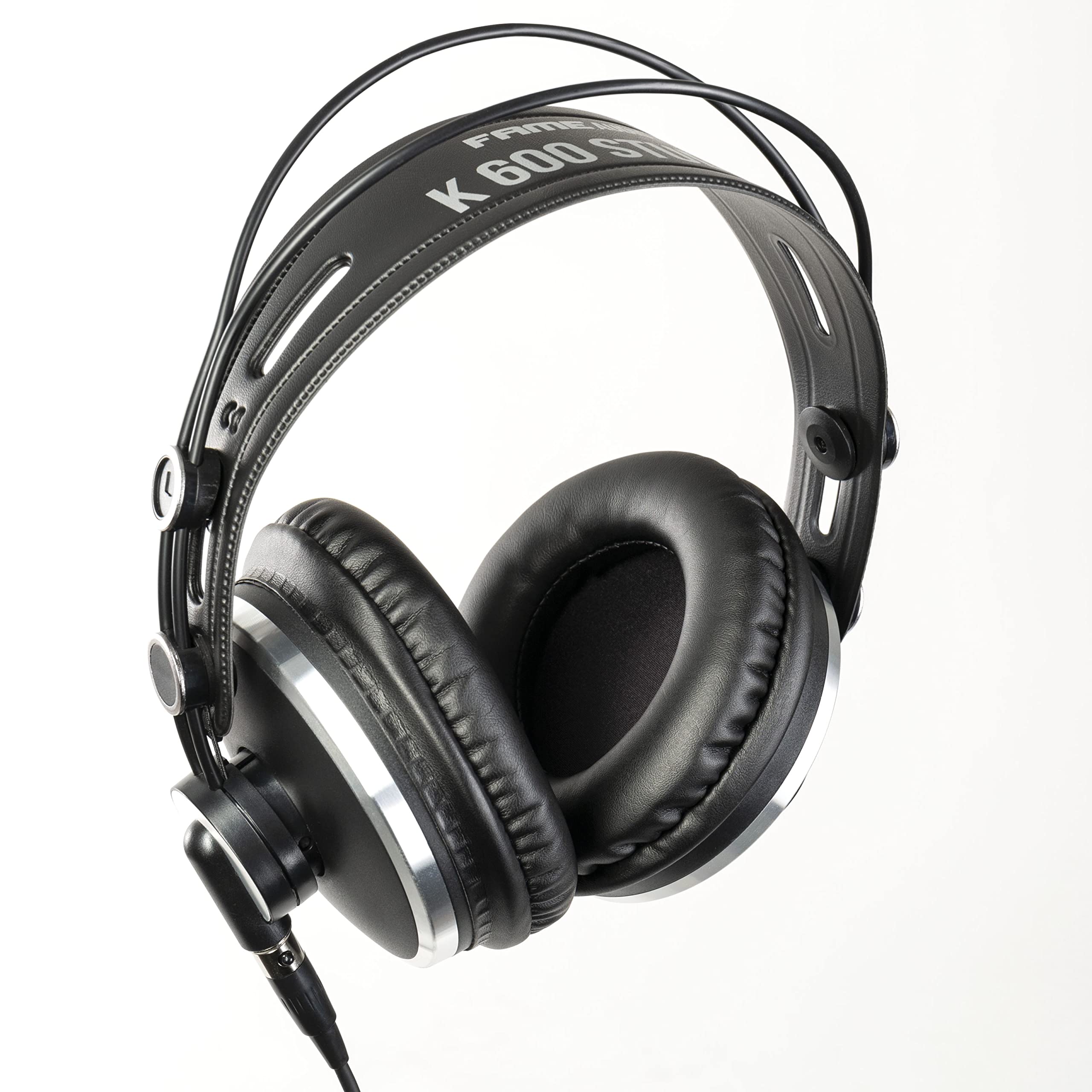 Fame K 600 Studio, Geschlossene Studio Kopfhörer, Schwarz, Dynamischer Sound, Leichtes Gewicht, Abnehmbares Kabel, Inklusive Zubehör