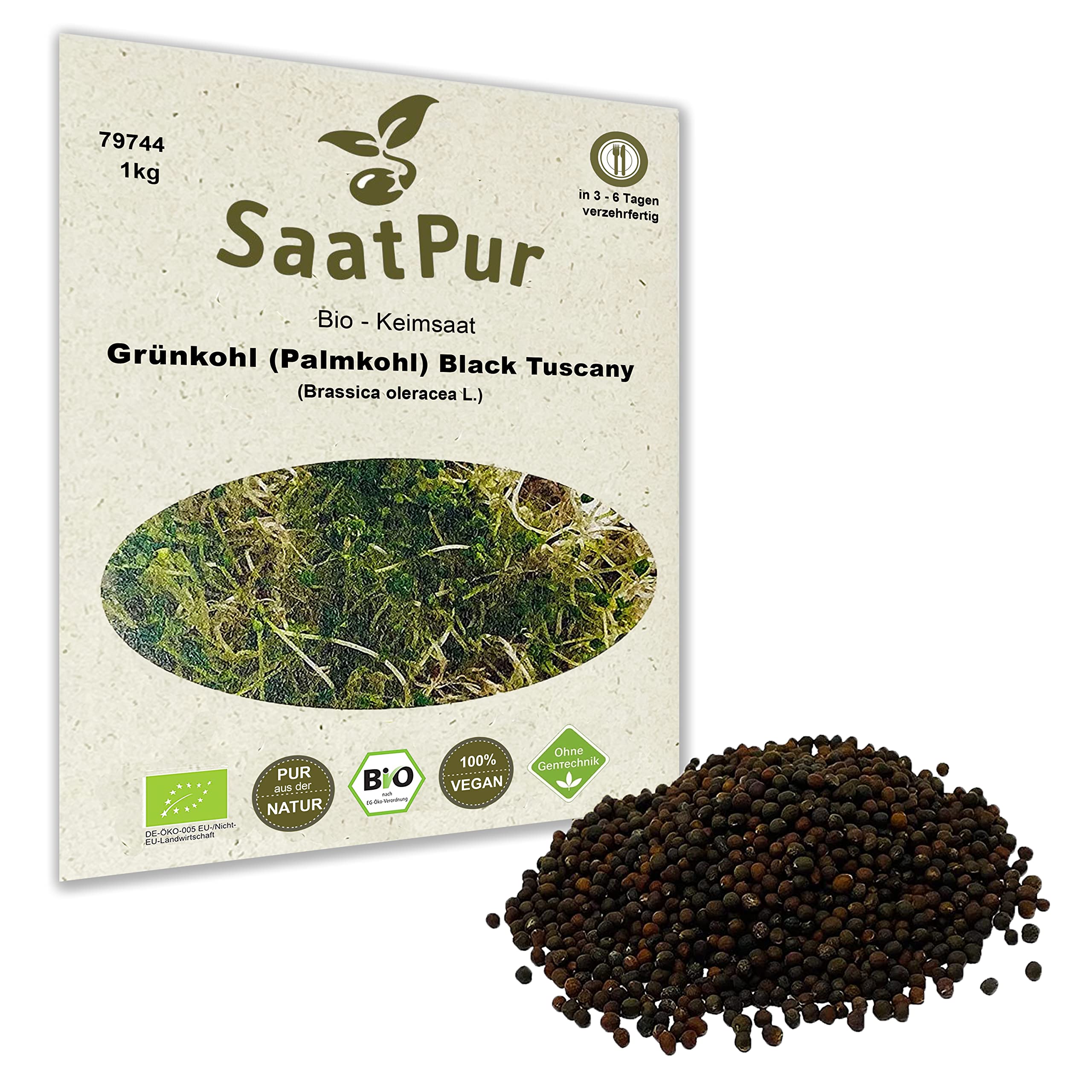1Kg BIO Keimsprossen Grünkohl Keimsaat Sprossen Microgreen Mikrogrün Superfood