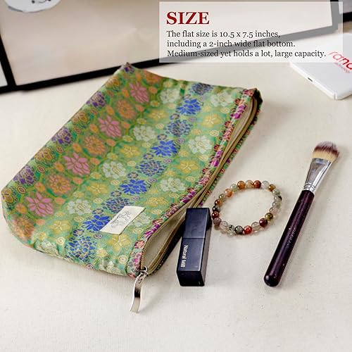 Miniatura 4 de HAPPYHEIDI Bolsa de maquillaje para mujer, bolsa de cosméticos, bolsa de maquillaje, organizador de bolso, lindo grande.., marrón (SX2 Magic Brown),