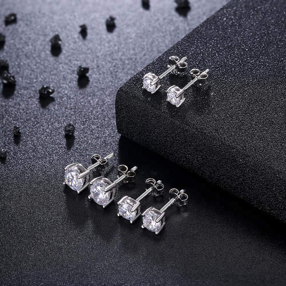Pendientes de Plata de ley 925 con Circonita Cúbica para Hombres Mujeres
