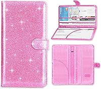 Vista 8 de Soporte para Registro de Coche y Tarjeta de Seguro, Portadocumentos para Tarjetas, Organizador de Guantera para Licencia de Vehículo y Documentos