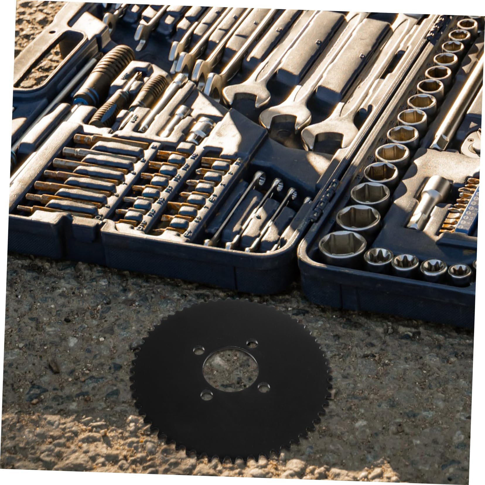 Gatuida Pignon de Chaîne Arrière en Métal Noir, pour Gokarts et Mini Quads, Diamètre 51mm, Installation Facile, Usage Plage et Skate Park