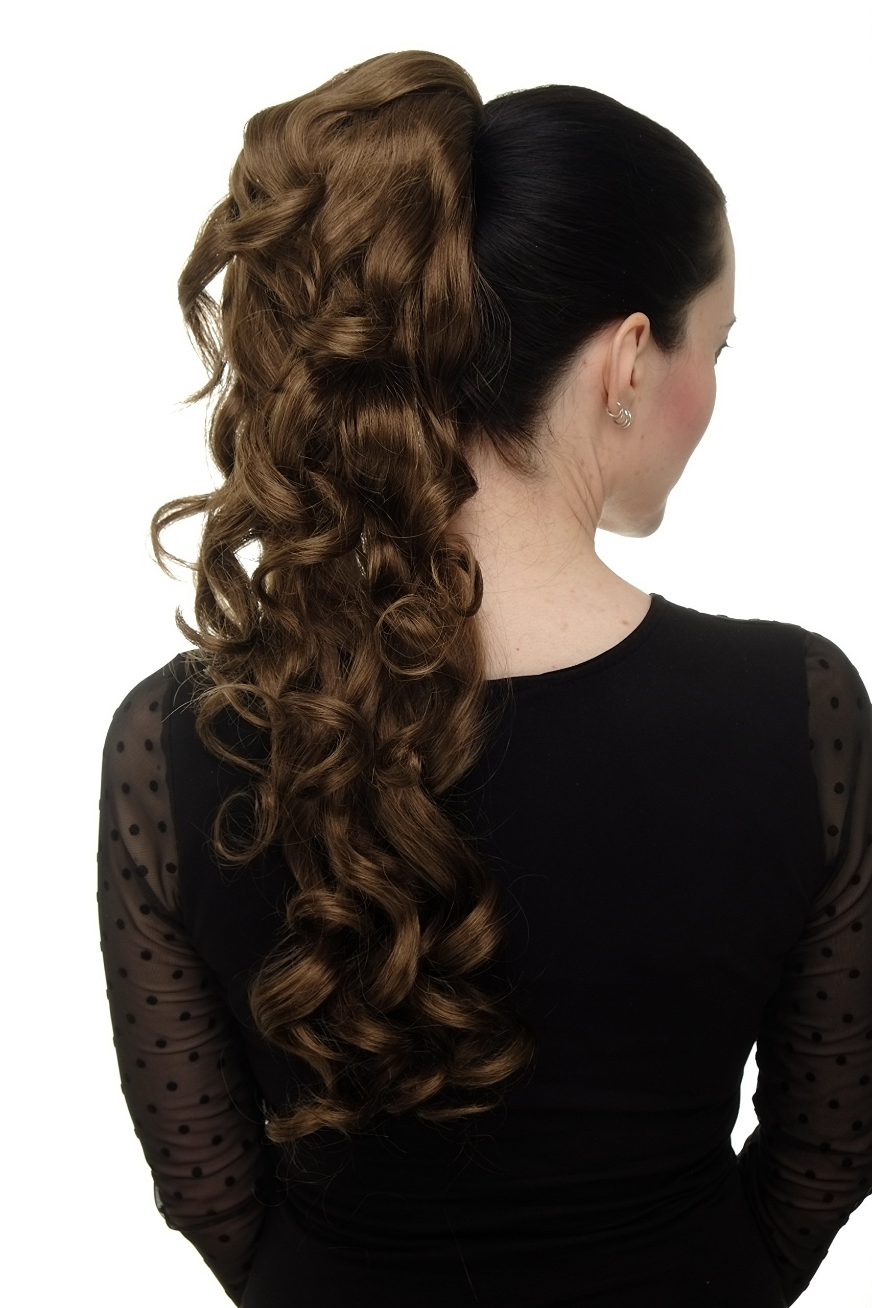WIG ME UP WK03-12 Hairpiece ponytail with combs and elastic draw string curly voluminous very long golden brown 23inch - Image 4