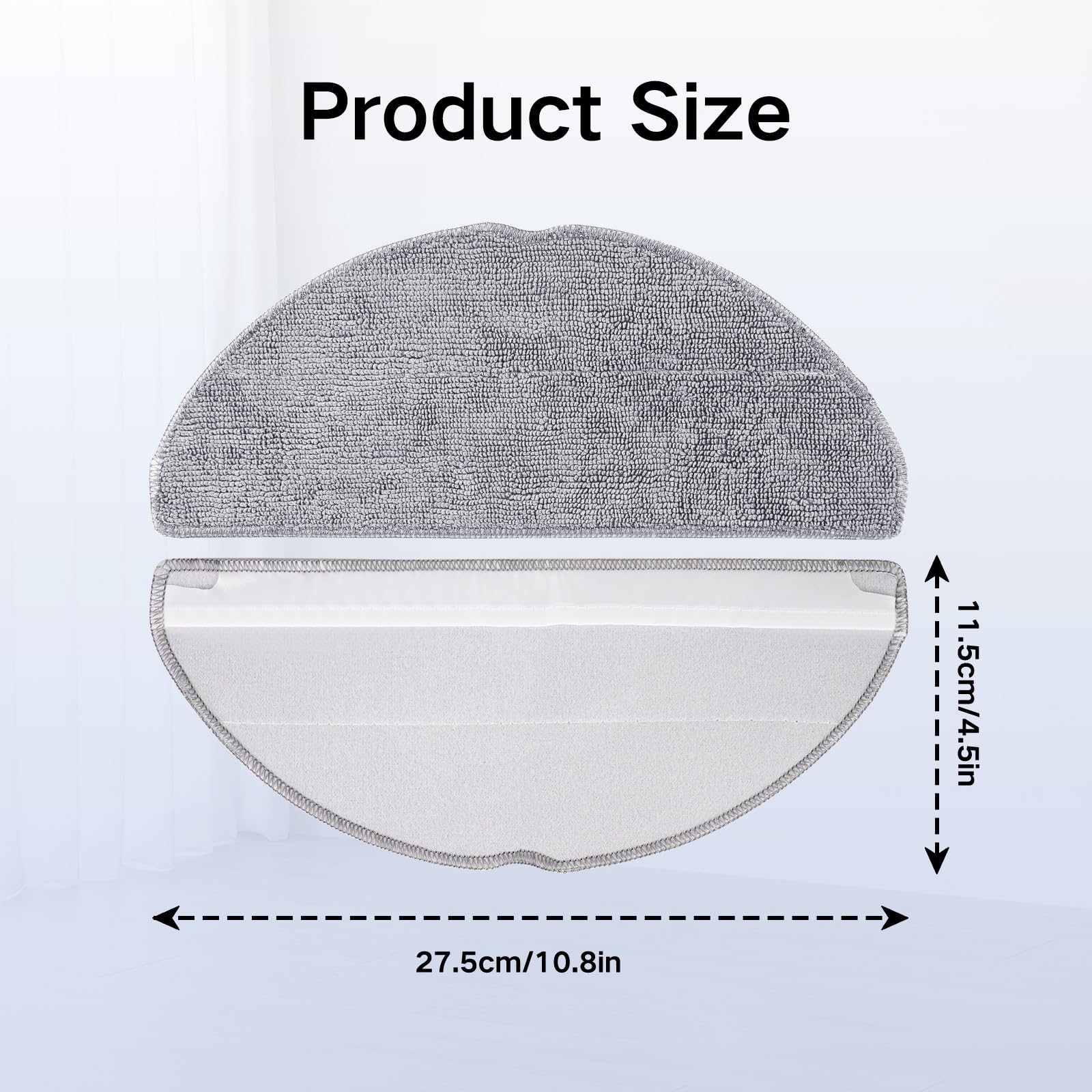 Lot De 4 Serpillères De Rechange Pour Aspirateurs Robots Roborock - Compatible Q7 Série, Microfibre Efficace
