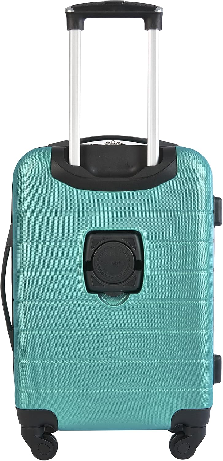  | Wrangler Smart Luggage Set with Cup Holder and USB Port, Teal, 2 Piece | Luggage Sets