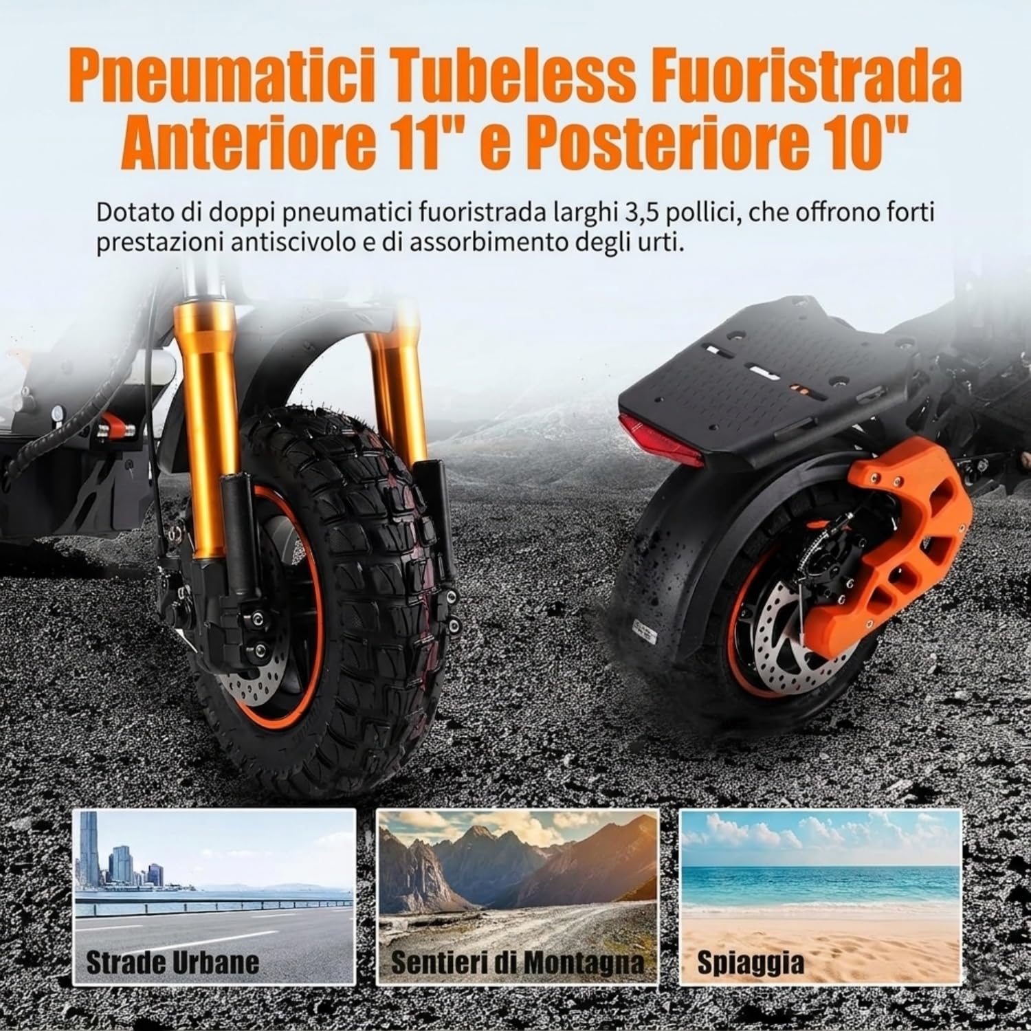 V5MAX Monopattino Elettrico Pieghevole, 48V 18Ah, 30-45Km di Autonomia | Limite Di Velocità Sbloccabile, Display Alta Definizione, Pneumatici 10", Sedile, Bauletto, Doppia Sospensione&Freno a Disco
