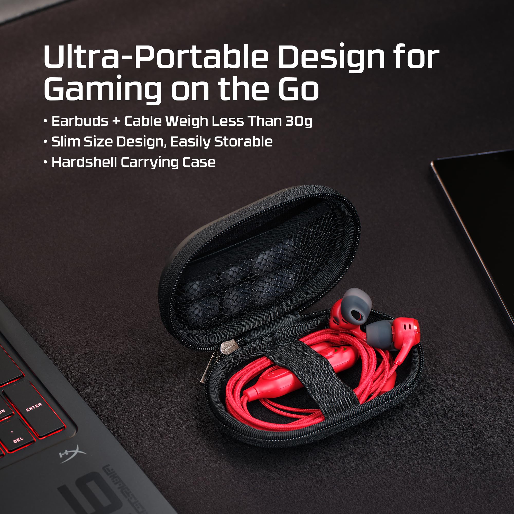 HyperX Cloud Earbuds III S Écouteurs avec câble USB multiplateforme, Son Surround, Coussinets 4 Tailles, Microphone avec Annulation de Bruit, Couleur Noire