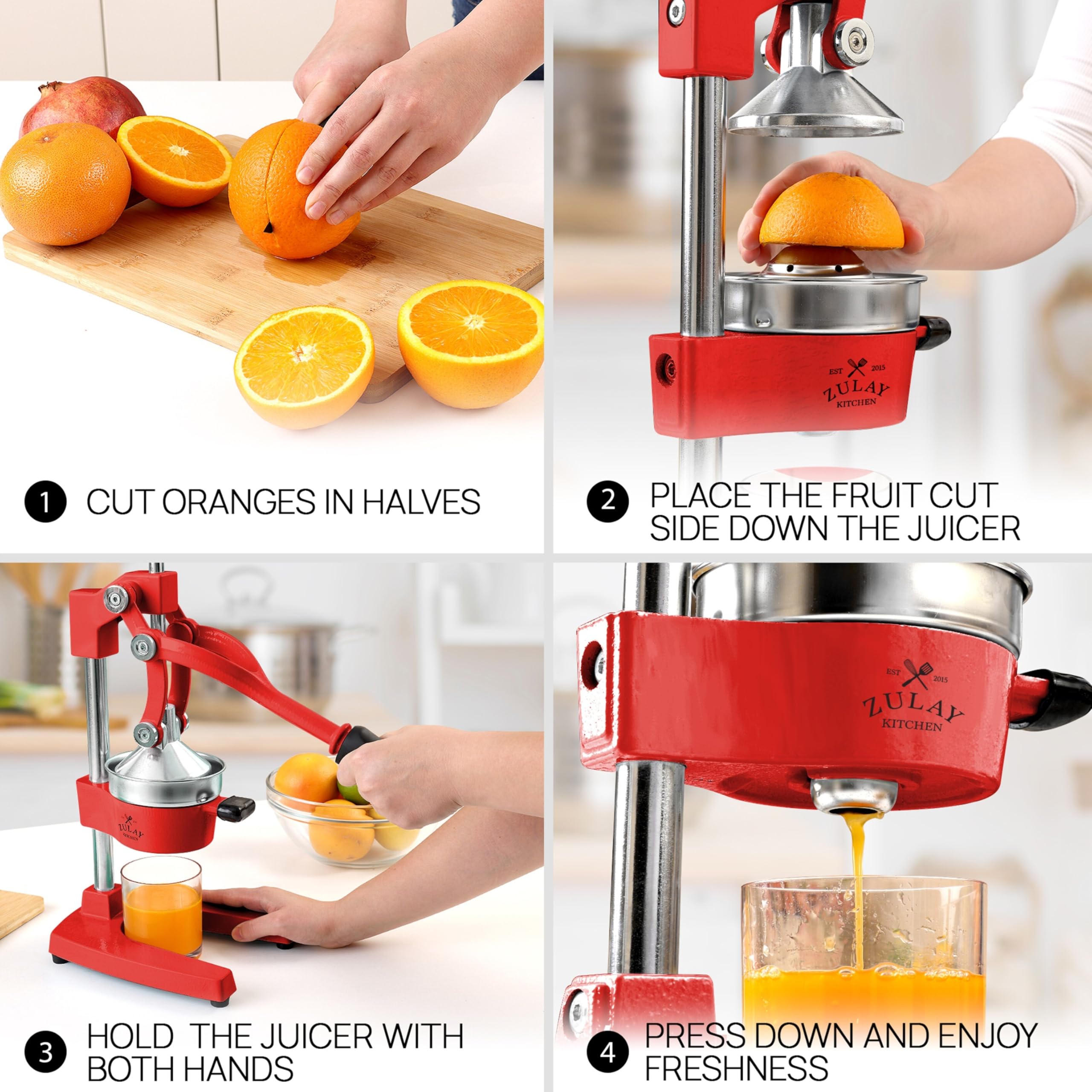 しらすPrime Amazon.com: Zulay Kitchen Cast-Iron Orange Juice Squeezer