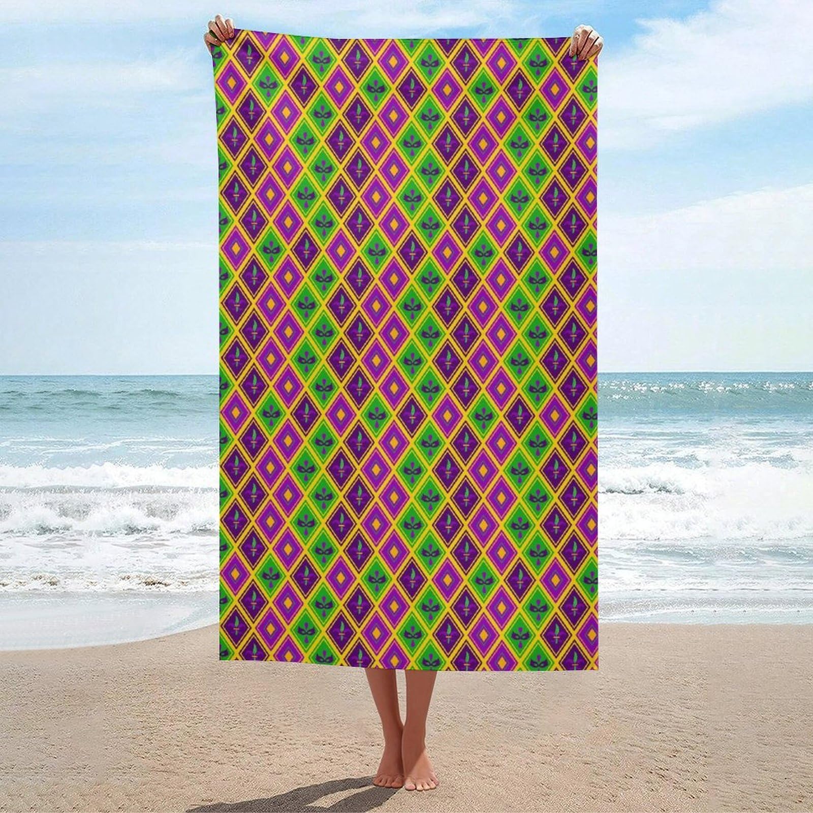Anceky Bath Towel Quick-Dry Large Mask Beach Towels Soft Absorbent Bath Towel for Travel Swimming Gym 31 X 51 in