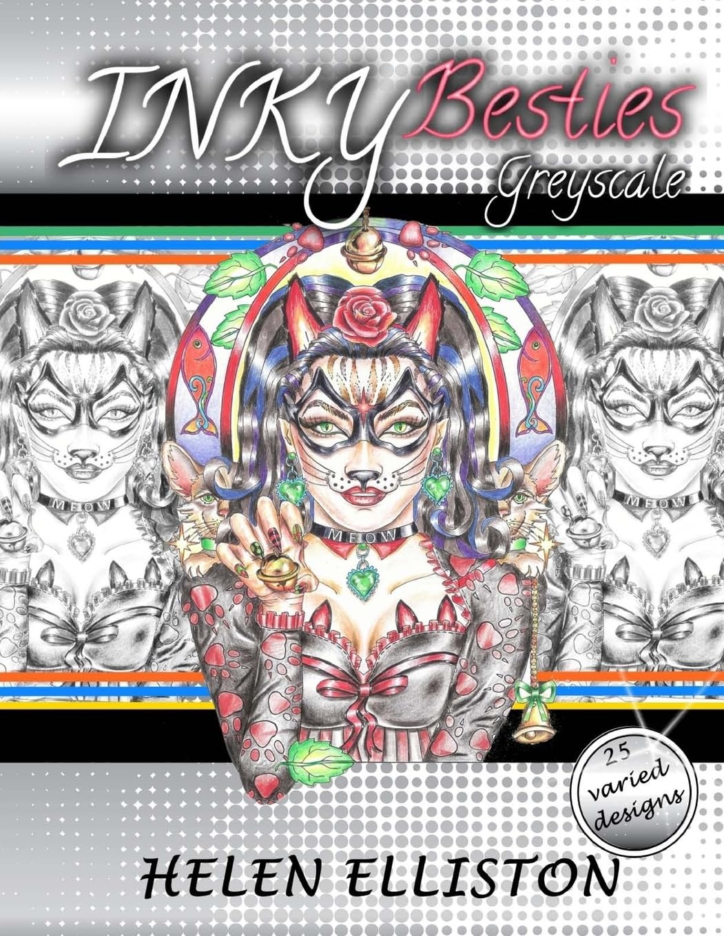 Inky Besties Greyscale: Grayscale coloring book: Volume 12 (Inky Colouring Books)