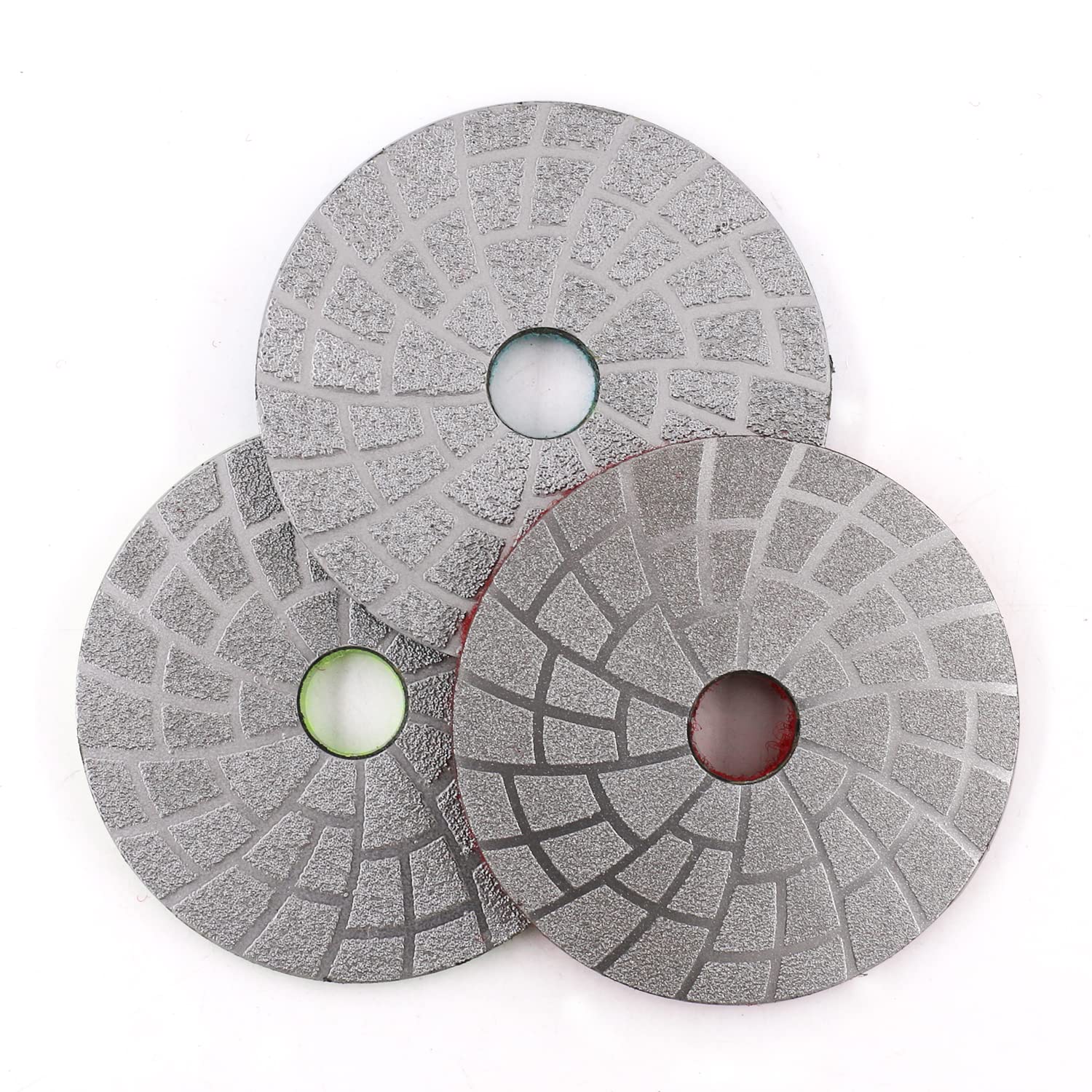 3 sztuki lutowane próżniowo diamentowe podkładki polerskie tarcza szlifierska do betonu (10 cm)