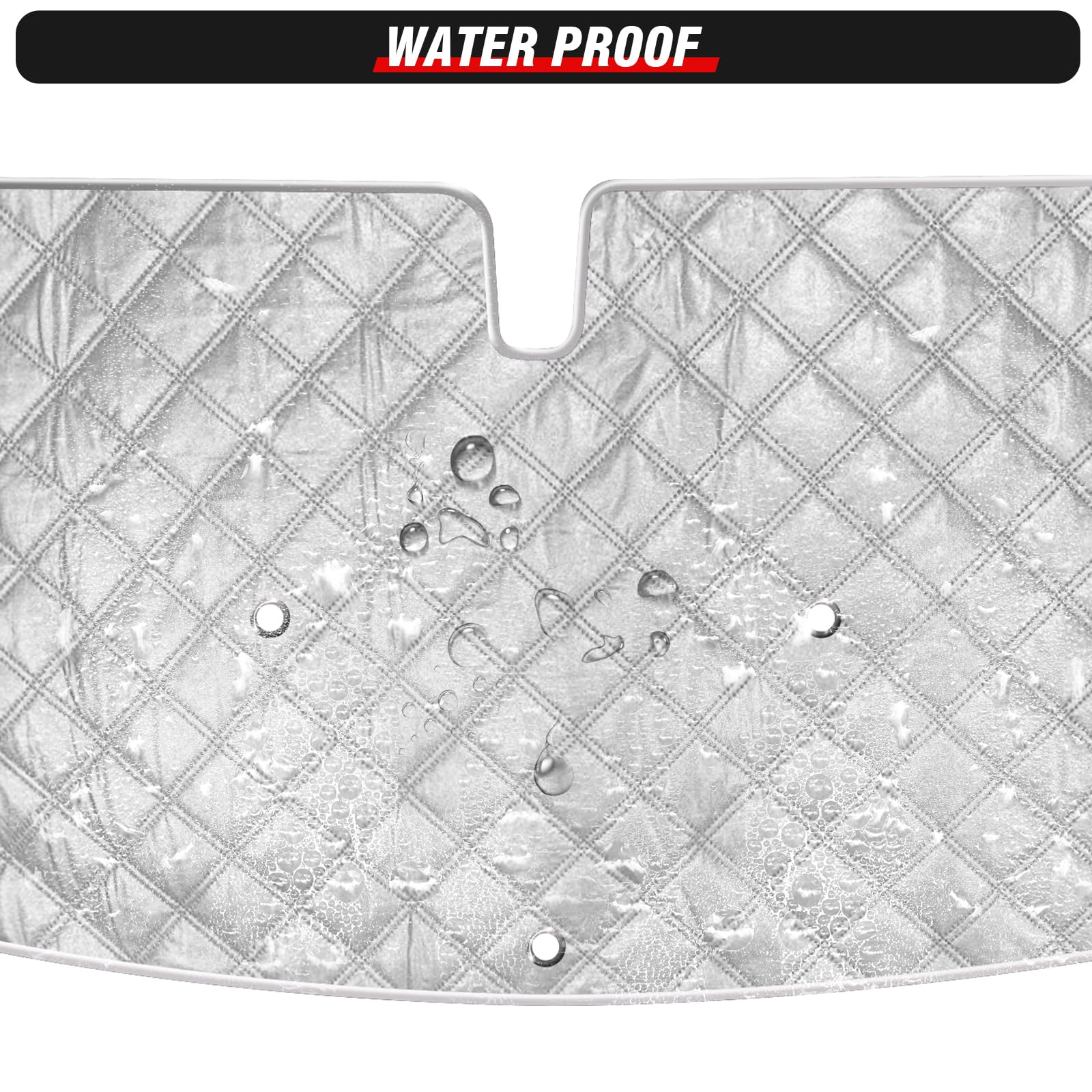 MaxAwe Ensemble de 8 pièces de stores thermiques internes pour VW T5/T6 LWB, kit de protection solaire de luxe, housse de protection pour pare-brise avant - Protection UV estivale et isolation