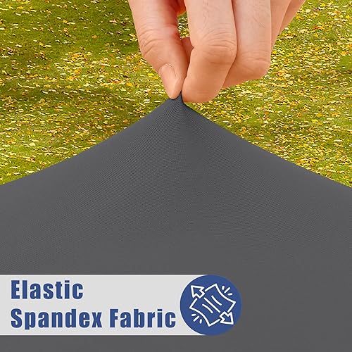 Miniatura 80 de Paquete de 4 manteles rectangulares de elastano de 6 pies, elásticos y ajustables para pícnic, elásticos y lavables para exteriores, campamentos