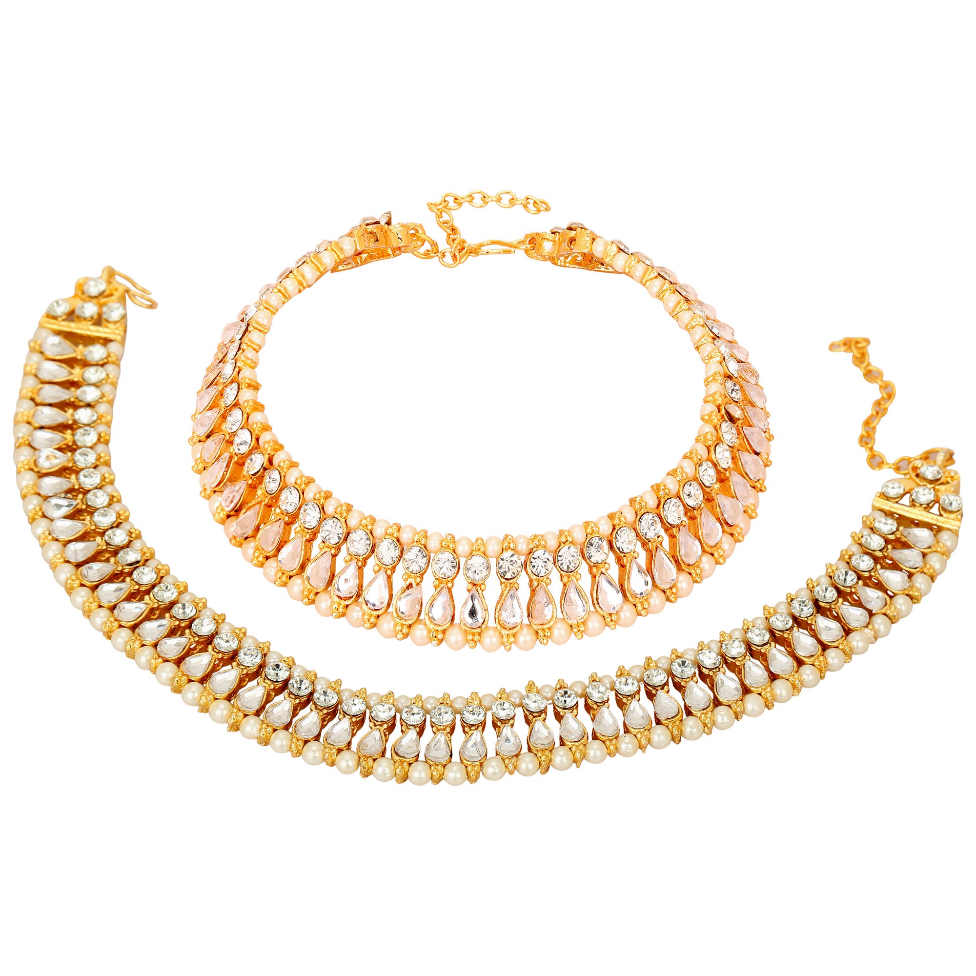 Sparkle World Antique Traditional Silver Kundan Anklet For Women and Girls (B07K2XWWDL) Amazon Price History, Amazon Price Tracker