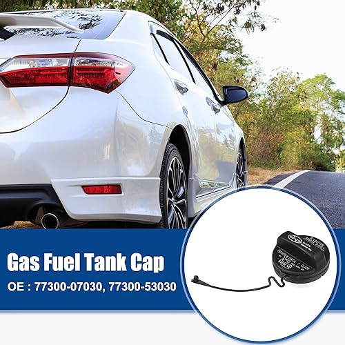 Miniatura 2 de ACROPIX Tapón de depósito de gasolina para Toyota Corolla Camry - Paquete de 1 negro