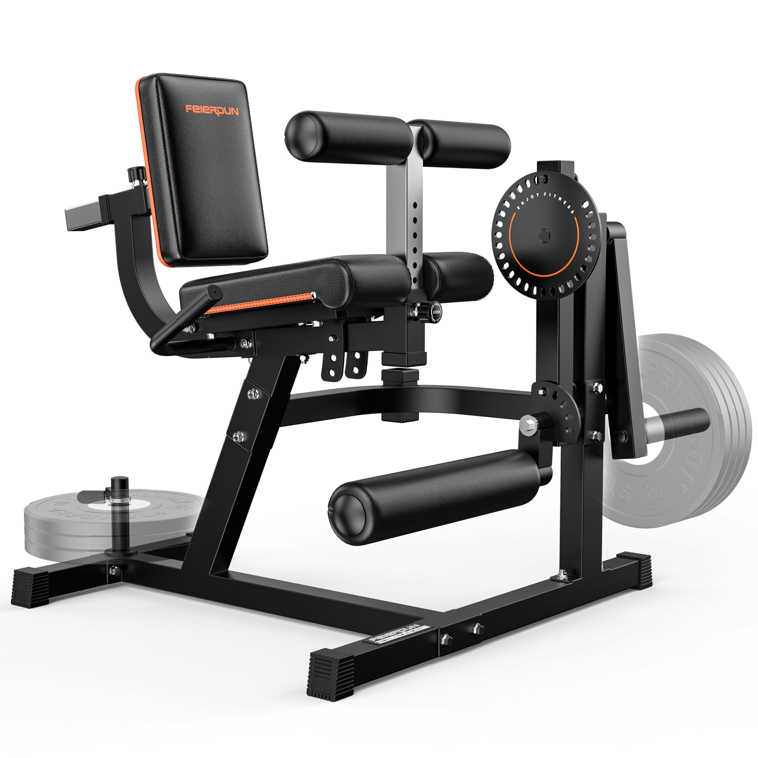 FEIERDUN Adjustable Leg Extension & Curl Machine - 650lbs Capacity for Lower Body Workouts