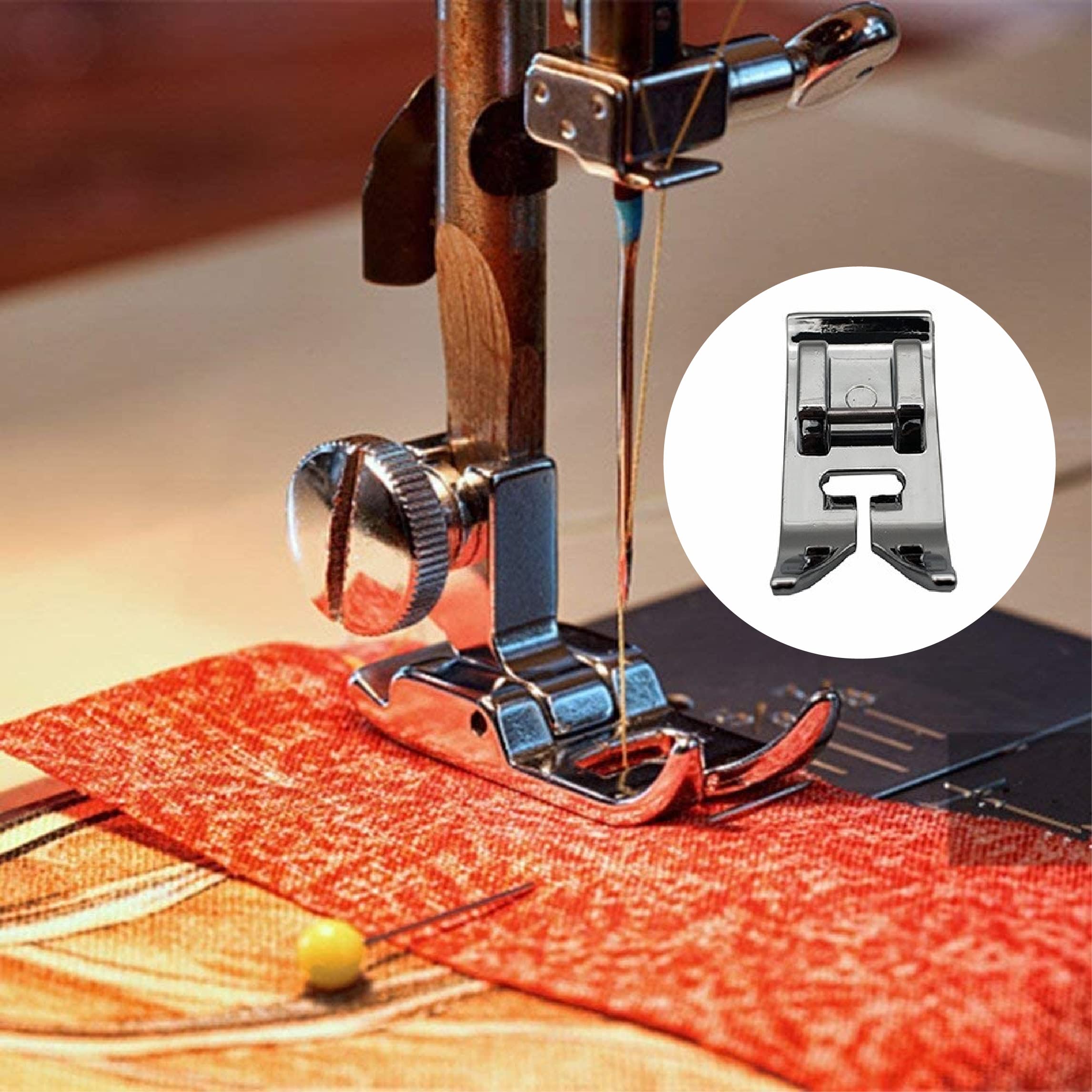 Yunxwd Nähfuß Für Industrielle Nähmaschinen - Metall Roller Presser Fuß