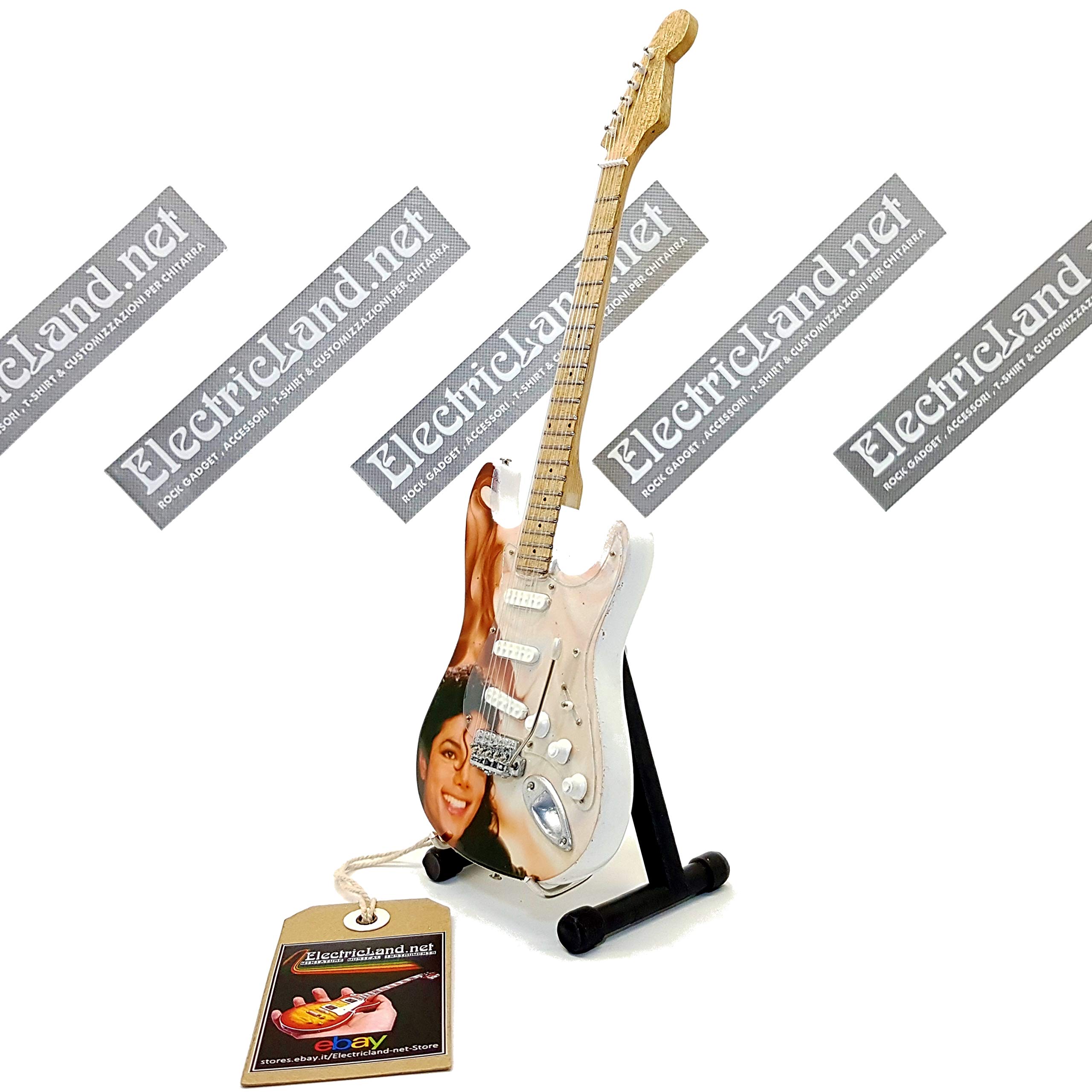 Michael Jackson King of Pop BAD Miniaturmodell mit Miniatur-Gitarre und Sammlerstück, Miniatur, Musik-Accessoire, Rock