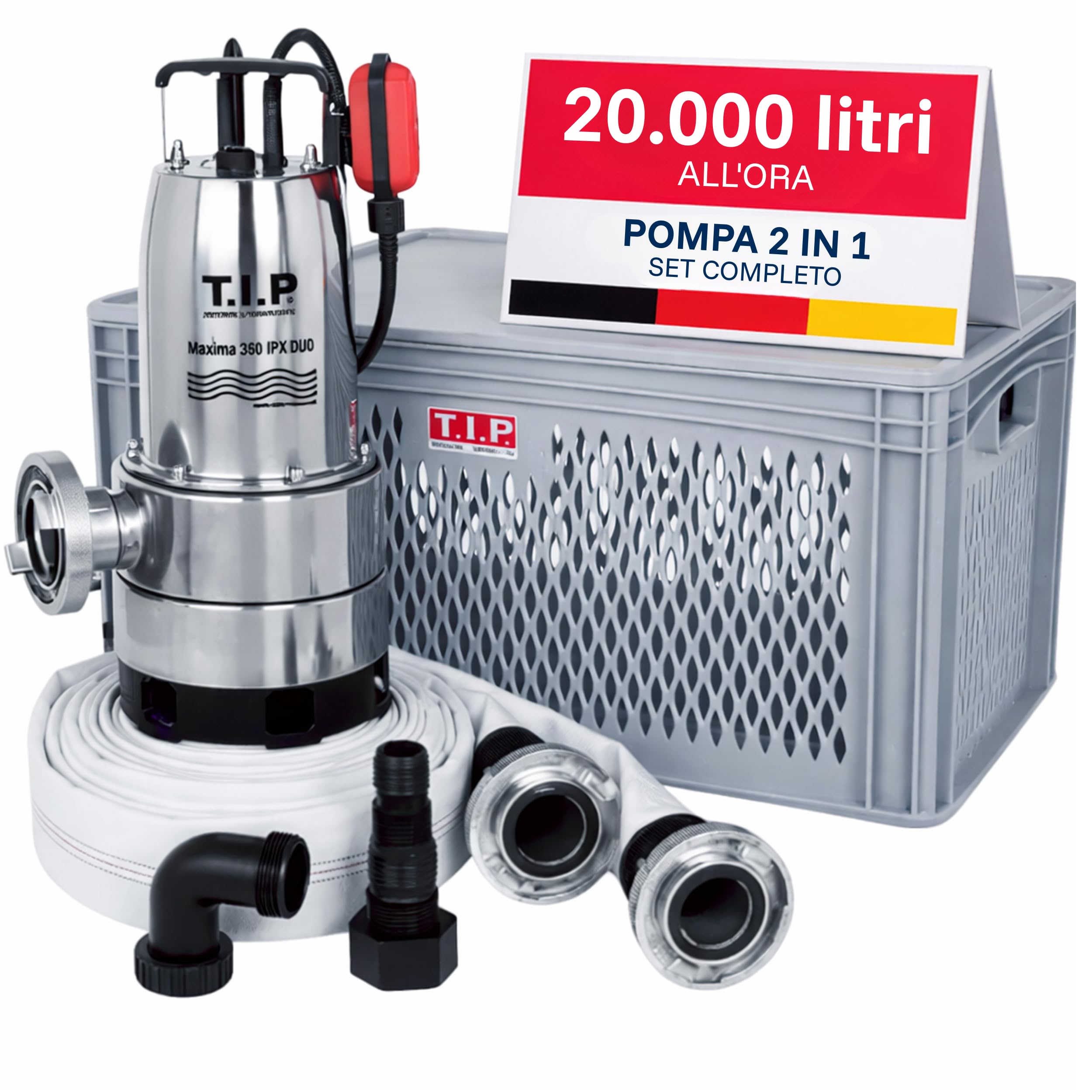 T.I.P. Maxima 350 I-PX DUO Pompa Sommersa Acque Scure con Attacco C-Storz