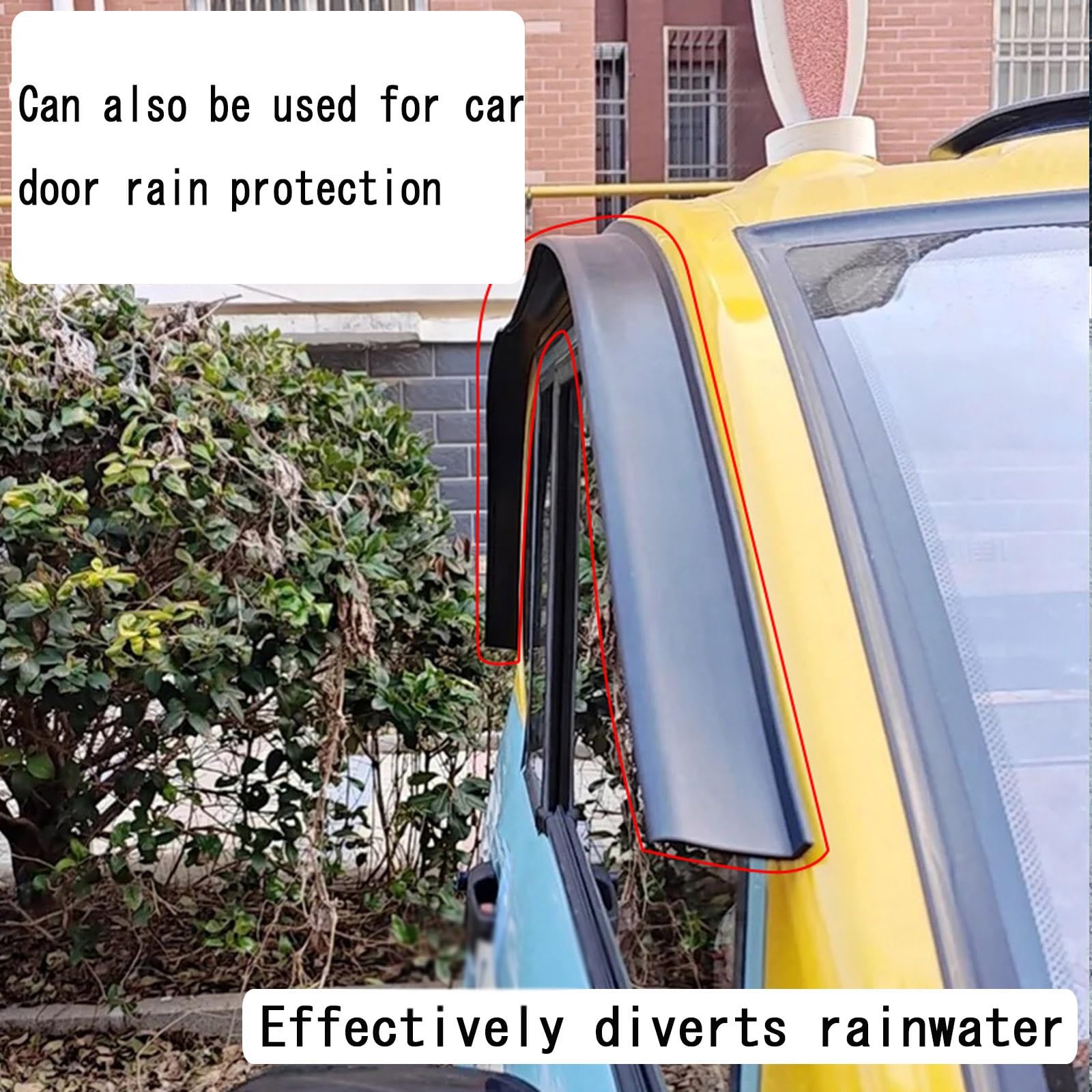 Joint d'étanchéité Autocollant en Caoutchouc Noir pour fenêtres et Portes - Barrière Anti-Pluie étanche, Protection Contre l'eau pour Appui de fenêtre - 1 m à 6 m (3 m / 9,8 pi) - Économe en